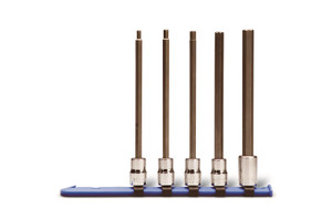 Wright Tool 361  3/8" Drive 5 Piece Set - Hex Bit Sockets w/Long Length Metric Bit, 4mm - 10mm
