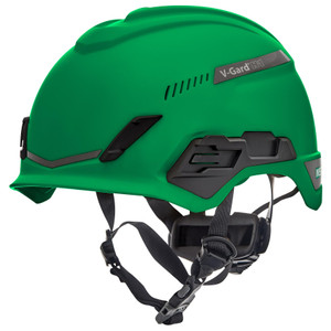 MSA HELMET,V-GARD H1, TRIVENT, FT3PIV, GREEN  10194786