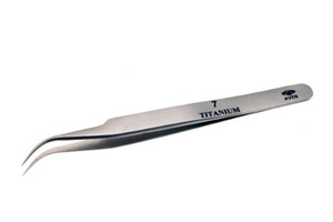 Aven 18072TT Titanium Style 7 Tweezer, 4-1/2" Overall Length