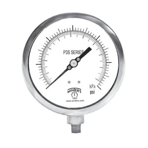 Winters 300 SERIES 8.5" SS 0-300 PSI/KPA 1/4" BTTM  P3S6314