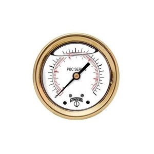 Winters 2.5" BRASS CASE 0/100 PSI  1/4" CBM  PBC904R1