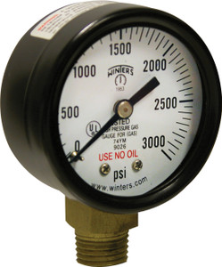 Winters 1.5" COMPRESSED GAS GAUGE, 0-30 PSI, 1/8" BACK  PCG9014