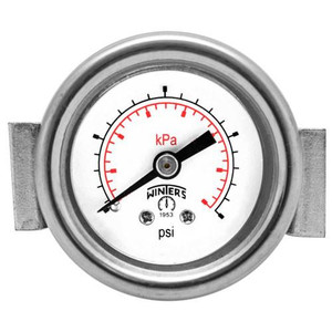 Winters 2.5" DIAL, U-CLAMP 1/4"BACK 0-100PSI/KPA  PEU1439UC