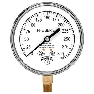Winters 3.5" DIAL, 1/4" BTM 0-300 PSI  PFE3933R1