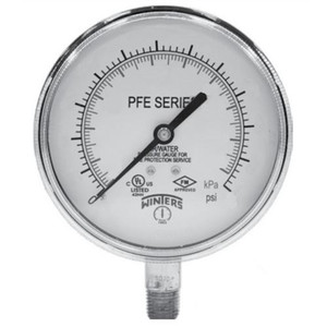 Winters 3.5" DIAL, 1/4" BTM 0-300 PSI/KPA  PFE3933