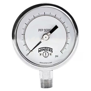 Winters SS 4" 0-400 PSI 1/4" NPT BOTTOM  PFP650R1