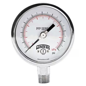 Winters FILLED/SS 2.5" 0-5000 PSI/KPA 1/4" BOTTOM  PFP832