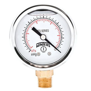 Winters FILLED/BR 2" X 1/4" NPT BTM 30/0/30 PSI/KPA  PFQ2454