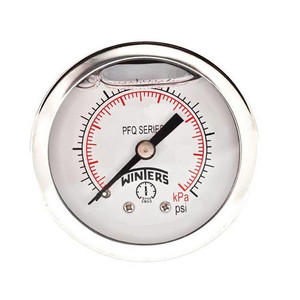 Winters QUALITY FILLED 2" x 1/8" NPT BACK 30/0/160 PSI/KPA  PFQ2314