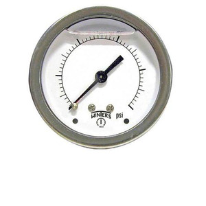 Winters 2.5"DIAL,1/4"X3/4"CENTR BK TUBE STUB,30"-0-150 PSI  PTS874R1-TS