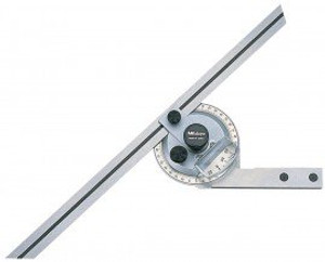 Mitutoyo 187-906-10, Universal Bevel Protractor, 12" Blade, 5 minute Vernier Resolution