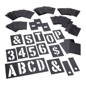 C.H. Hanson 10187 4" - 138 pc. Plastic Interlocking Stencil