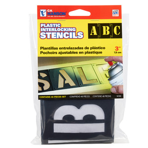 C.H. Hanson 10193 3'' - 46 pc. Plastic Interlocking Stencil