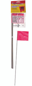 C.H. Hanson Marking Flags-15",Red Flo,2-1/2"x3-1/2" Flag, 10Pcs.