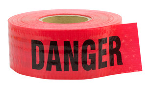 C.H. Hanson 16031 500' roll red DANGER 5 Mil Threaded Reinforced 3" Wide