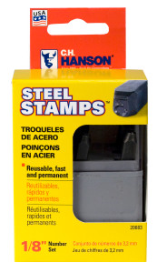 C.H. Hanson 20685 1/4'' Steel Numbers Clam Shell Pack