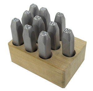 C.H. Hanson 20880 1/8" Number Set 10 pc 00 - 09 Double Digit