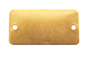 C.H. Hanson 41292 Rec Tag-Brass,Rnd Crn,1"x3", 100pk