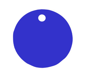 C.H. Hanson 43006 Round Tag-Anodized Aluminum,Blue,1" Dia, 5pk