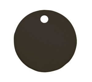 C.H. Hanson 43010 Round Tag-Anodized Aluminum,Black,2" Dia, 5pk