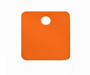 C.H. Hanson 43024 Sqr Tag-Anodized Aluminum,Orange,1", 5pk