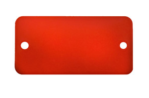 C.H. Hanson 43053 Rec Tag-Anodized Aluminum,Red,Rnd Crn,3/4"x1-3/4", 5pk