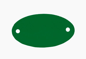 C.H. Hanson 43154 Oval Tag-Anodized Aluminum,Green,1-5/32"x2-1/16", 5pk