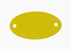 C.H. Hanson 43155 Oval Tag-Anodized Aluminum,Yellow,1-5/32"x2-1/16", 5pk