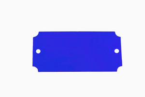 C.H. Hanson 43161 Rec Tag-Anodized Aluminum,Blue,Notch,1-7/16"x3-1/16", 5pk