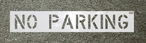 C.H. Hanson 69999 "NO PARKING"- 4"x3" Char. Size