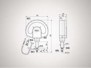 Mahr 4334905 1003 ZT MILLIMESS,.00005" GRAD DRIP-PROOF