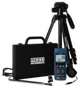 REED Instruments R4500SD-KIT2 DATA LOGGING HOT WIRE THERMO-ANEMOMETER WITH TRIPOD, SD CARD AND POWER ADAPTER