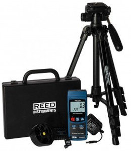 REED Instruments R4000SD-KIT2 DATA LOGGING VANE THERMO-ANEMOMETER WITH TRIPOD, SD CARD AND POWER ADAPTER