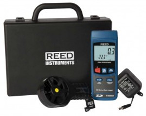 REED Instruments R4000SD-KIT DATA LOGGING VANE THERMO-ANEMOMETER WITH POWER ADAPTER AND SD CARD