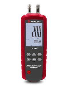 Triplett DPR302 Differential Pressure Manometer, 2psi