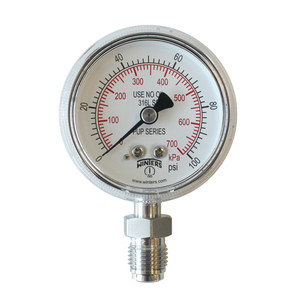 WINTER PUP2013 2" DIAL,1/4" NPTM BTM,0-300 PSI