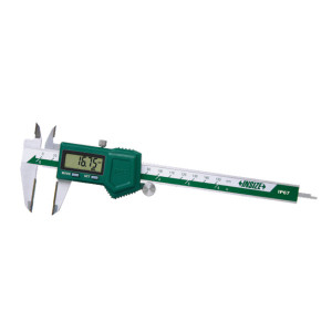 Insize 1110-150C Electronic Caliper With Carbide Tipped Jaws, Ip67 Dust/Waterproof (No Data Output), 0-6"/0-150Mm, Graduation .0005"/0.01Mm, Carbie Tipped Upper And Lower Jaws