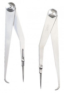 Starrett 243-6 Firm-Joint Hermaphrodite Caliper, 0 to 6", flat leg