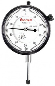 Starrett 655-341J Dial Indicator, 0 to 1" range, 0 to 50 to 0