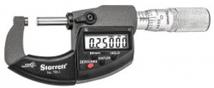 Starrett 796.1XFL-1 Electronic Micrometer, 0 to 1" range, 0.00005" resolution