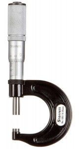 Starrett 436.1MXFL-25 Outside Micrometer, 0-25mm, +/-.002mm