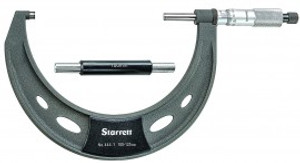 Starrett 444.1MXRL-125 Outside Micrometer, 100 to 125mm