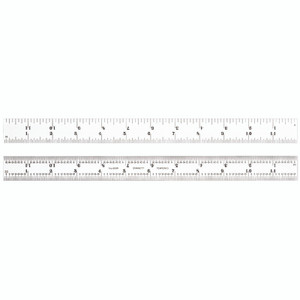 Starrett 604R-12 STEEL RULE- SPRING-TEMPERED- 12"- 4R GRADS