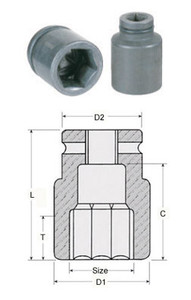 Mountz 271642 Impact Socket 6Pt (1 Sq Dr X 2 5/8")