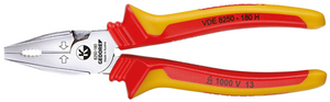 Gedore 1550950 VDE Heavy duty combination pliers with VDE insulating sleeves 180 mm VDE 8250-180 H
