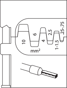 Gedore 1830600 Module insert for conductor end-sleeves 0.25-10mm 8140-06