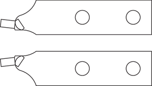 Gedore 5701840 Pair of spare tips, straight, d 3.5 mm E-8000 A 5