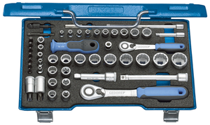 Gedore 2075695 Socket set 3/8" + 1/4, 50 pcs D 30 TX20 U-20