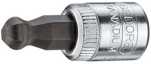 Gedore 2219409 Screwdriver bit socket 1/4" ball-end in-hex 4 mm IN 20 K 4