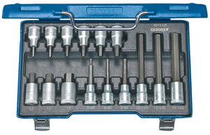 Gedore 6129360 Screwdriver bit socket set 1/2" 15 pcs in-hex 5-17 mm IN 19 LKM